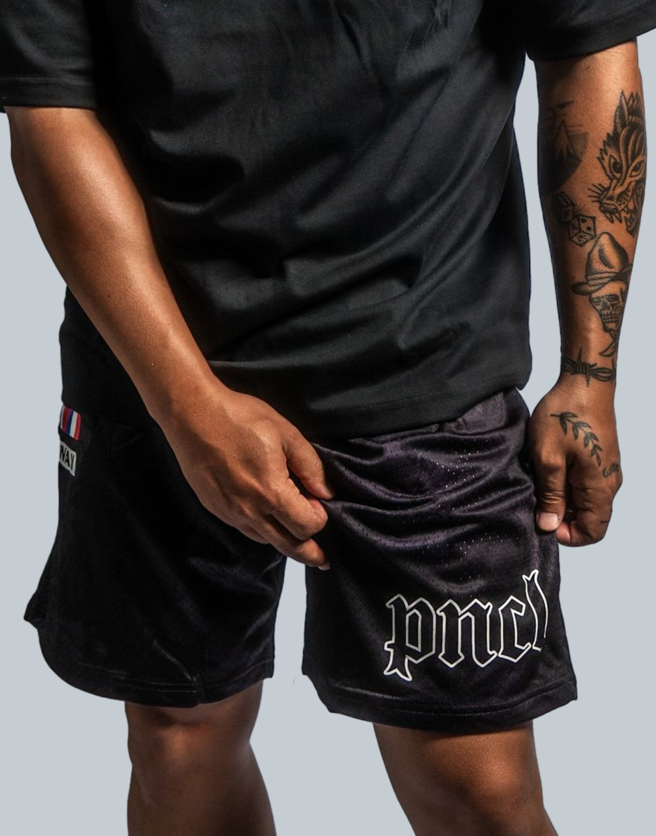 Flower of Fortune Mesh Shorts (Black)