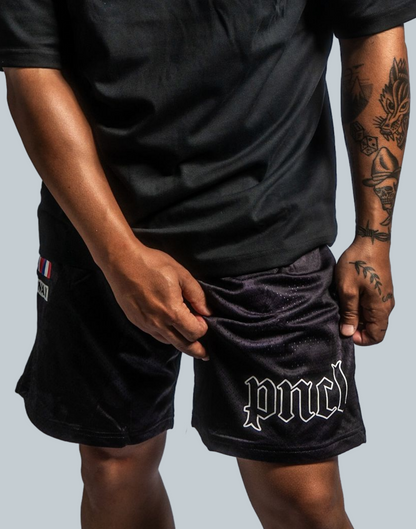 Flower of Fortune Mesh Shorts (Black)