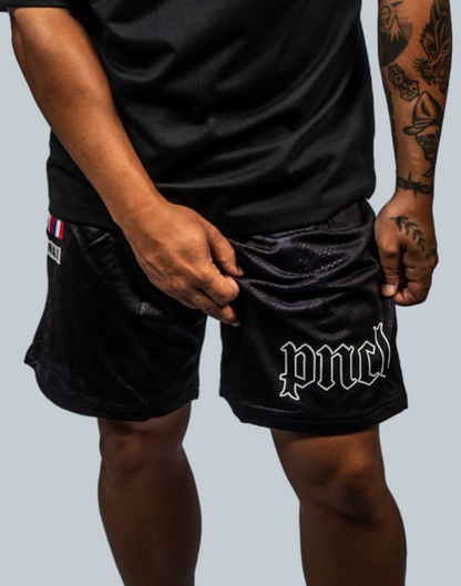 Flower of Fortune Mesh Shorts (Black)
