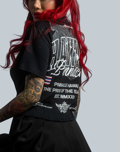 Sacred Bloom Armada Cropped Tee (Black)