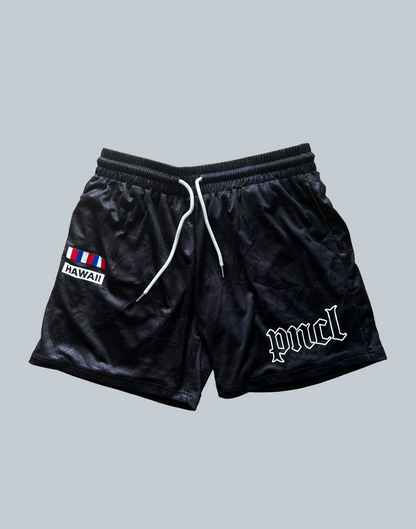 Flower of Fortune Mesh Shorts (Black)
