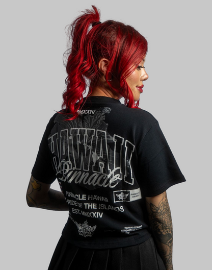 Women's "Sacred Bloom Armada" Essence Tee (Black)