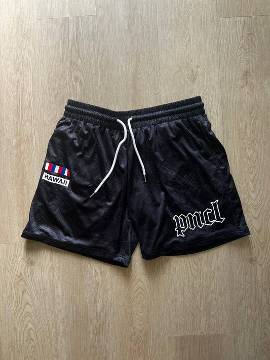 Flower of Fortune Mesh Shorts (Black)