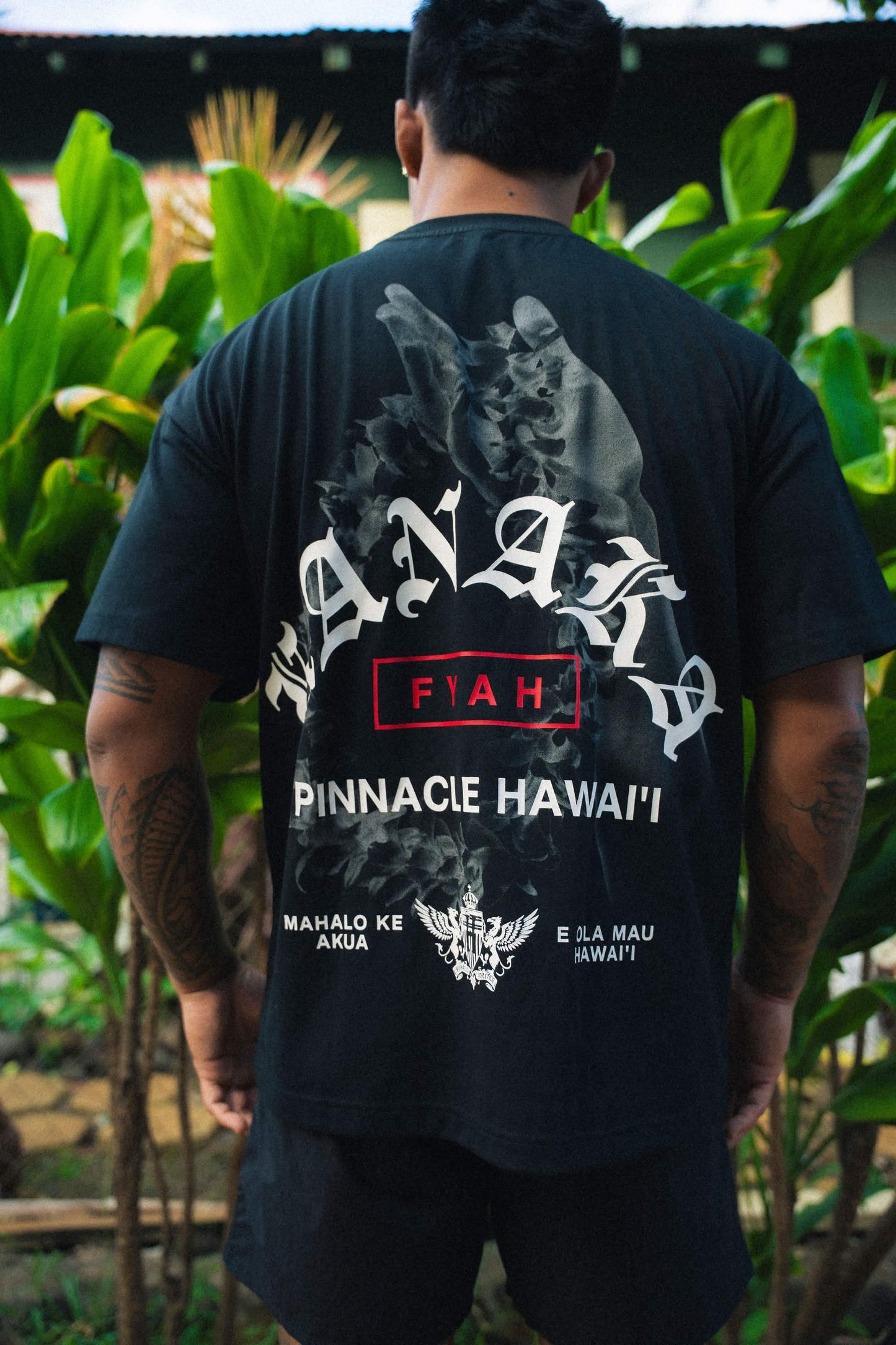 Pre-Order "Kanaka Fyah Gift Of Aloha" Premium Tee (Black)