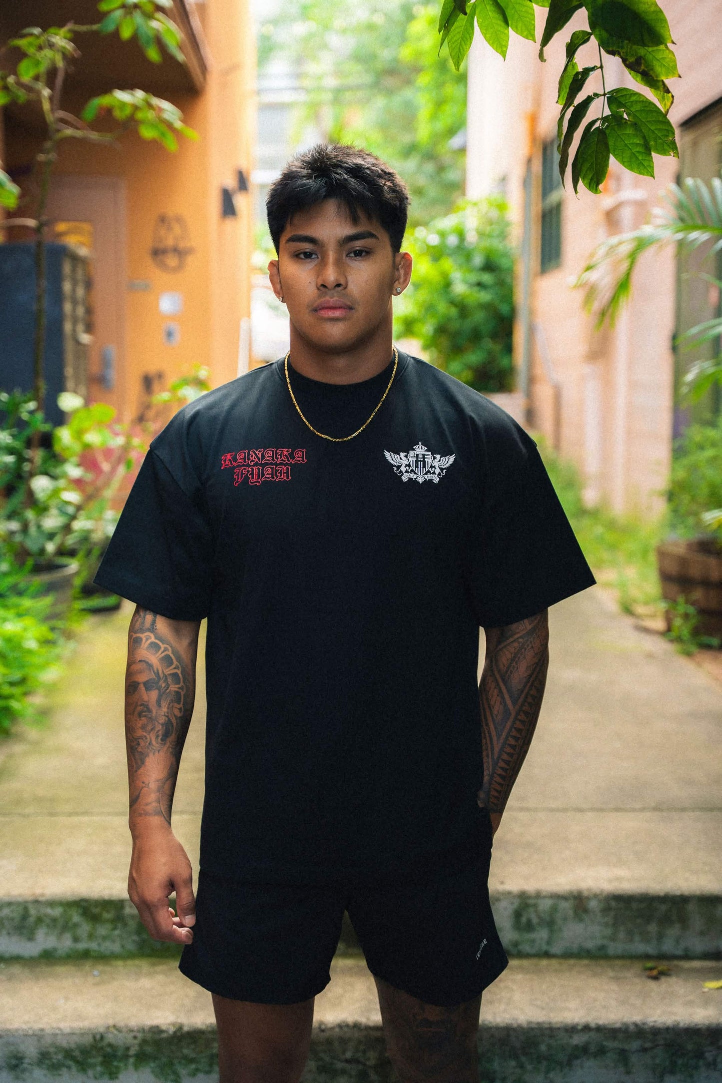 Pre-Order "Kanaka Fyah Gift Of Aloha" Premium Tee (Black)