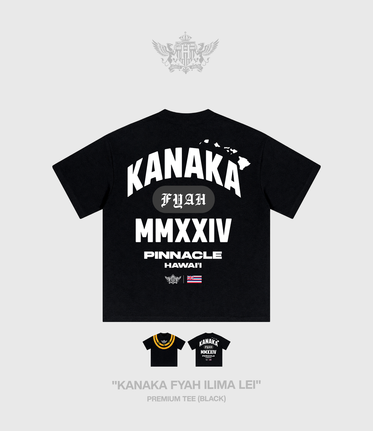 Pre-Order "Kanaka Fyah Ilima Lei" Premium Tee (Black)
