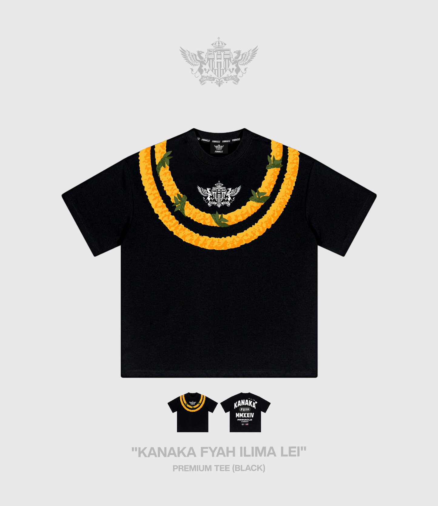 Pre-Order "Kanaka Fyah Ilima Lei" Premium Tee (Black)